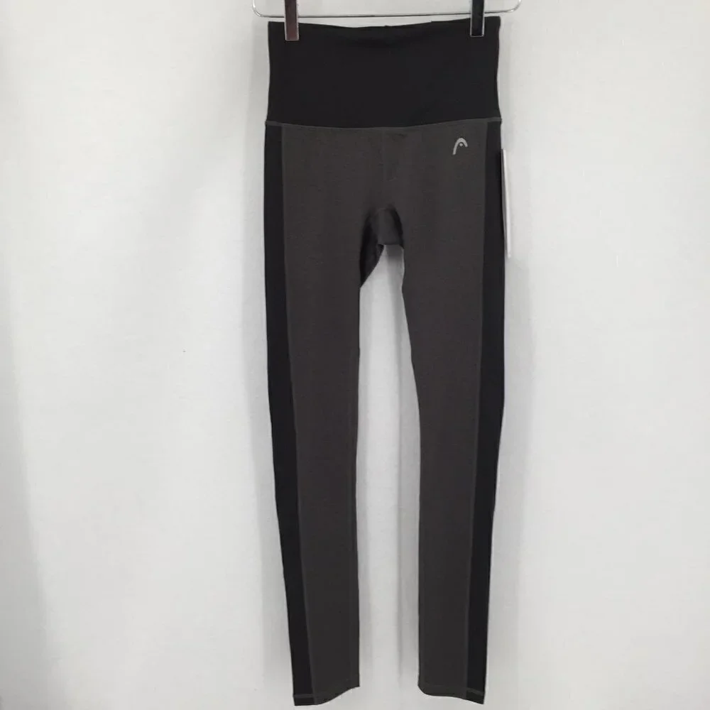 Head Essentials high rise legging charcoal gray heather black yoga active new XS